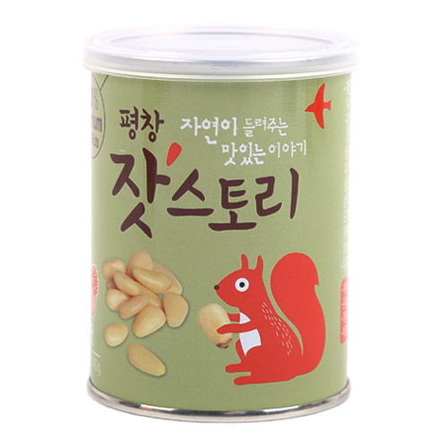 평창잣농원영농조합법인,캔 140g 백잣